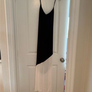 Alice + Olivia Black and White Asymmetrical Dress